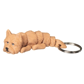 Cairn terrier brelok 3D jasnobrązowy pies do kluczy